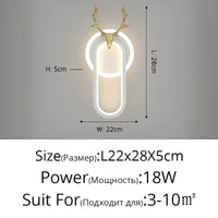 Applique Murale LED Design Nordique Moderne pour Décoration Intérieure - Lumière Atmosphérique | Marco Lucetti C Blanc L22x28cm 18w / Blanc chaud (2700-3500K)