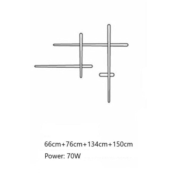 Applique murale LED design par Amayel | Marco Lucetti 4 barres lumineuses / Noir / Chaude