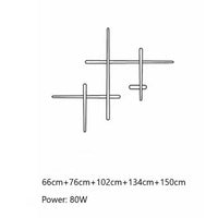 Applique murale LED design par Amayel | Marco Lucetti 5 barres lumineuses / Noir / Chaude