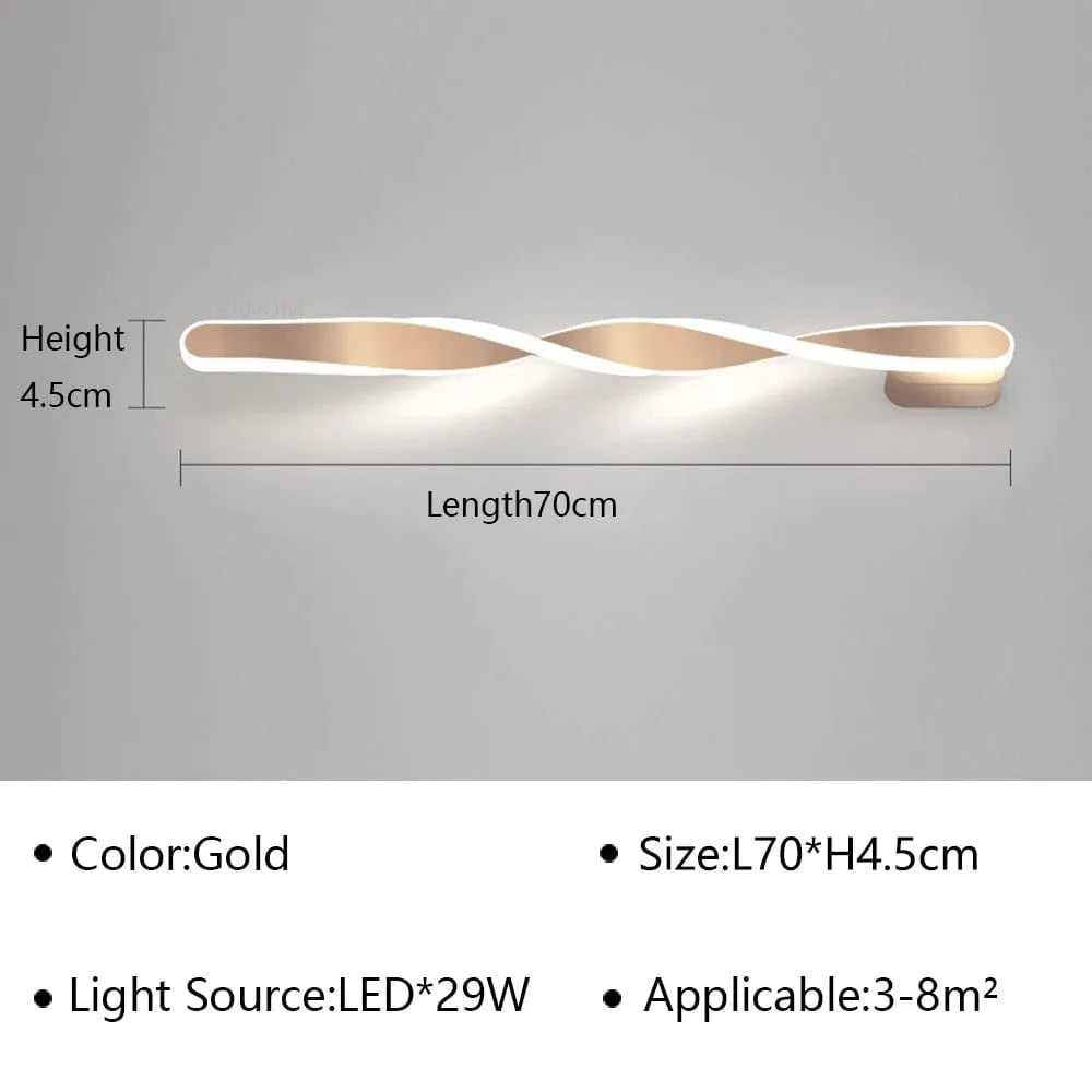 Applique murale LED design pour chambre à coucher | Marco Lucetti Or D70cm / Blanc chaud