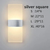 Applique Murale LED Design pour Chambre avec Effet Acrylique Elliptique | Marco Lucetti Carré d&#39;argent / L14cmL6cm / Blanc froid