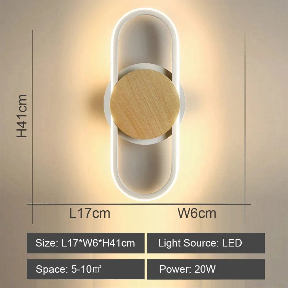 Applique murale LED design pour couloir et chambre - Luminaire d'intérieur pour allée - Éclairage domestique original | Marco Lucetti Blanc / Blanc chaud (2700-3500K)