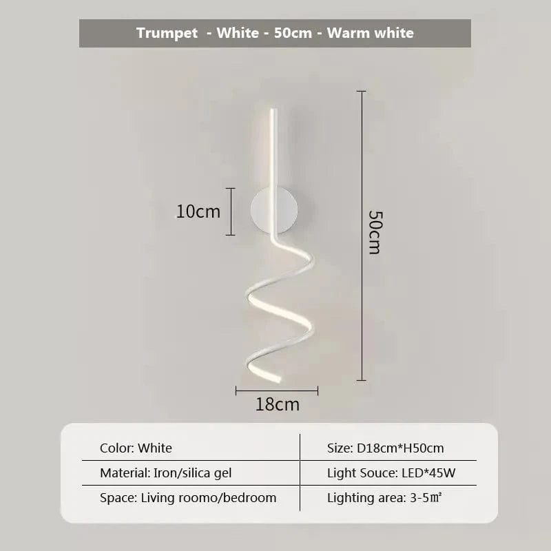 Applique Murale LED Design pour la Maison | Marco Lucetti Blanc-50CM / Blanc chaud (2700-3500K) / 110V