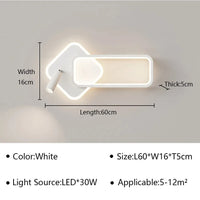 Applique murale LED design pour lecture et étude décorative | Marco Lucetti BlancB 40cm 1 / Blanc chaud (pas de RC)