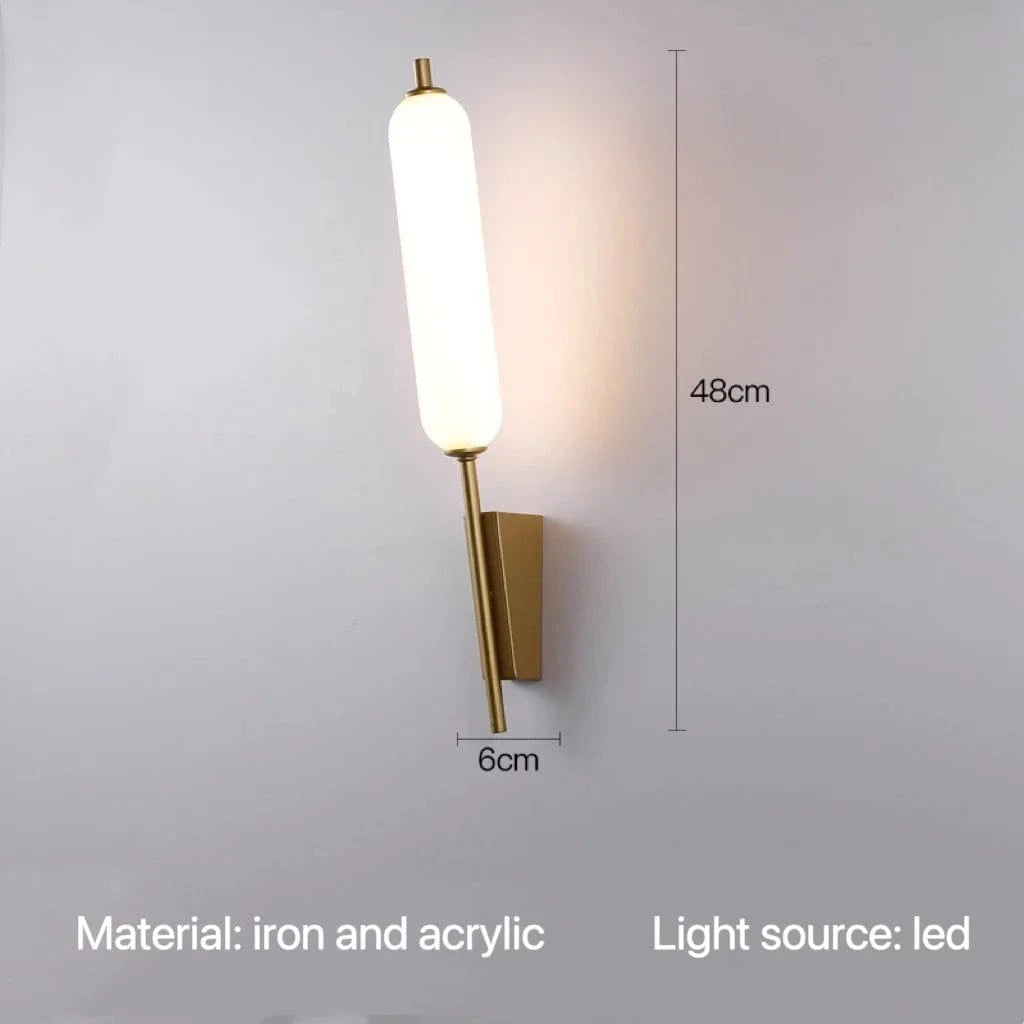 Applique murale LED design pour porche et escalier. | Marco Lucetti Or / Blanc naturel (3 500-5 500 K).