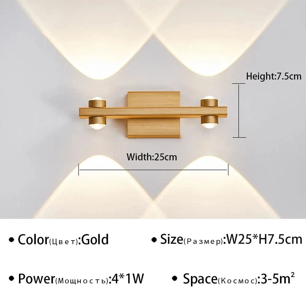 Applique murale LED design pour salle de bain | Marco Lucetti B-Gold 2têtes / Blanc chaud