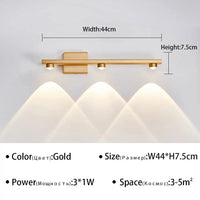 Applique murale LED design pour salle de bain | Marco Lucetti C-Gold 3 têtes / Blanc chaud