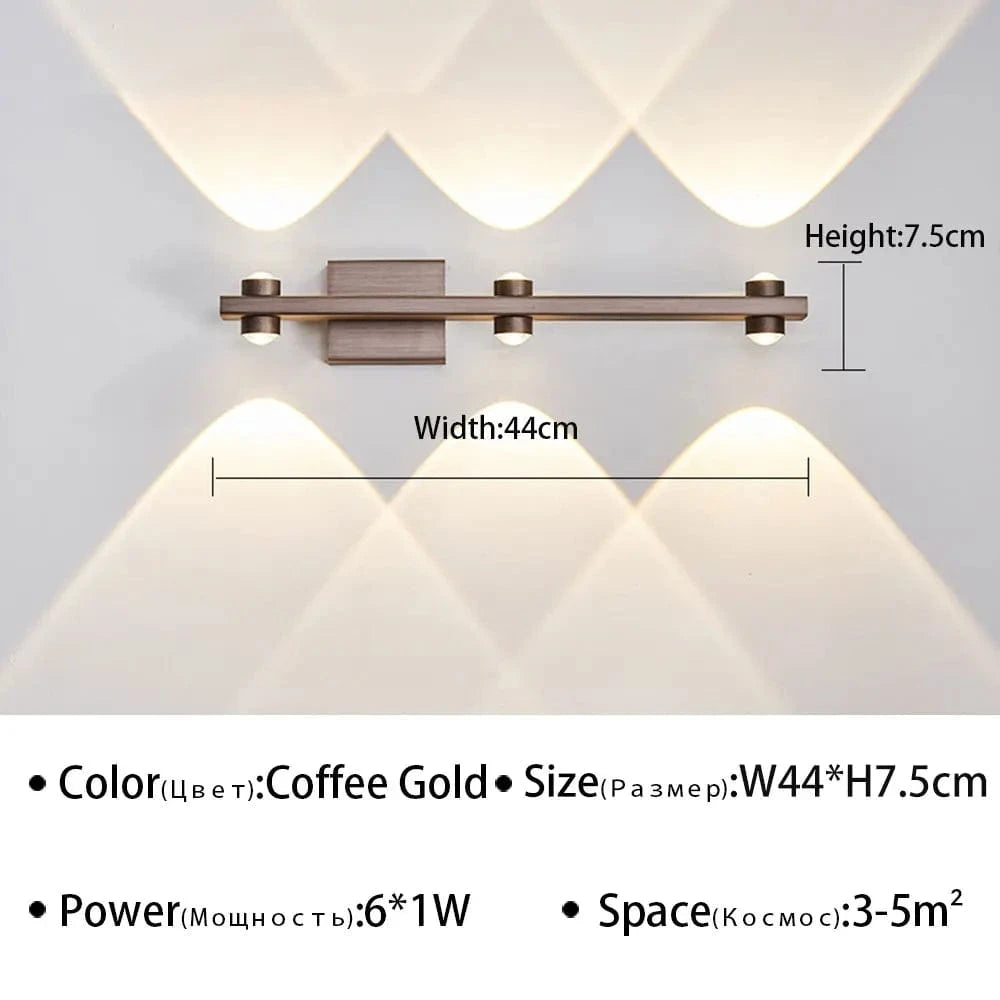 Applique murale LED design pour salle de bain | Marco Lucetti D-Café 3 têtes / Blanc chaud