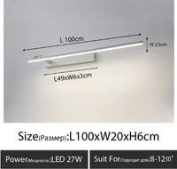 Applique murale LED design pour salle de bain | Marco Lucetti Droite blanc L100cm / Lumière neutre