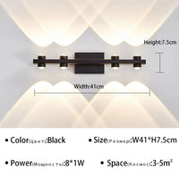 Applique murale LED design pour salle de bain | Marco Lucetti E-Noir 4têtes / Blanc chaud