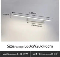 Applique murale LED design pour salle de bain | Marco Lucetti Gauche blanc L60cm / Lumière blanche