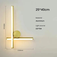 Applique murale LED design pour salon | Marco Lucetti 25x45cm / CHINE / Blanc chaud | or