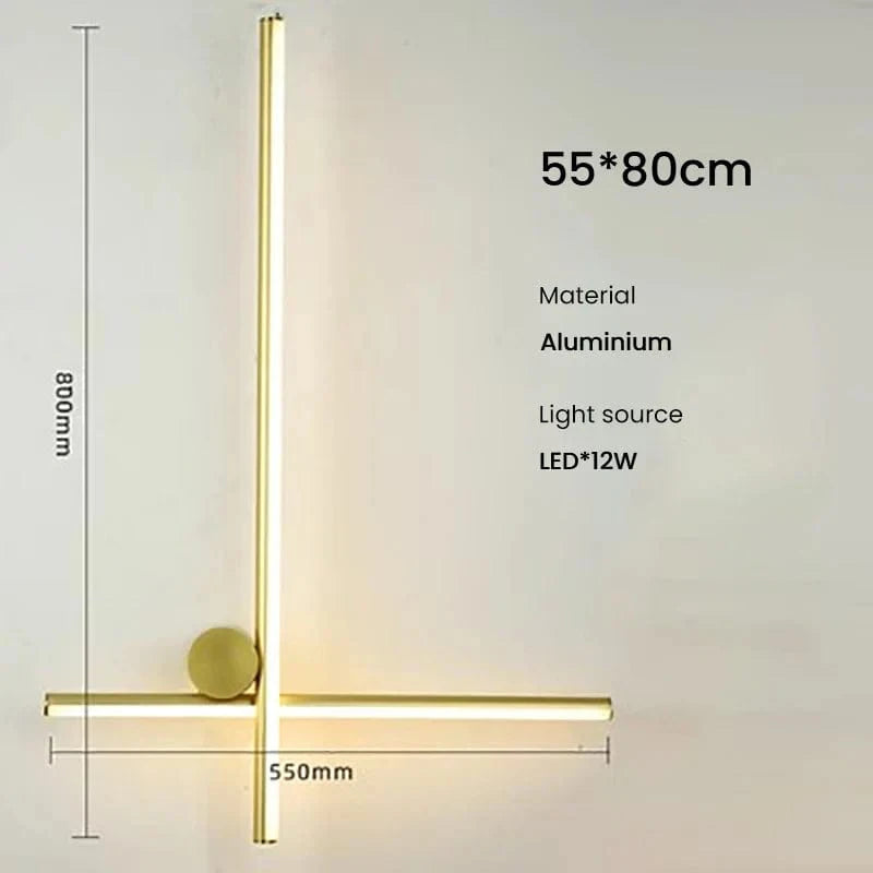 Applique murale LED design pour salon | Marco Lucetti 55x80cm / CHINE / Blanc chaud | or