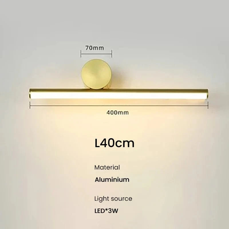 Applique murale LED design pour salon | Marco Lucetti L40cm / CHINE / Blanc chaud | or