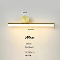 Applique murale LED design pour salon | Marco Lucetti L40cm / CHINE / Blanc chaud | or