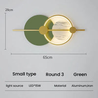 Applique murale LED design pour salon | Marco Lucetti R3 vert petit / Blanc chaud (2700-3500K)