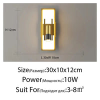 Applique murale LED Design pour un éclairage intérieur en bois | Marco Lucetti Or Noir 5510 10W / Blanc naturel (3 500-5 500 K).