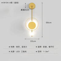 Applique Murale LED Design Scandinave Moderne | Marco Lucetti Doré A / Lumière blanche