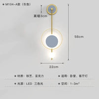 Applique Murale LED Design Scandinave Moderne | Marco Lucetti Gris A / Lumière neutre