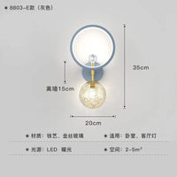 Applique Murale LED Design Scandinave Moderne | Marco Lucetti Gris E / Lumière chaude