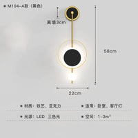 Applique Murale LED Design Scandinave Moderne | Marco Lucetti Noir A / Lumière blanche