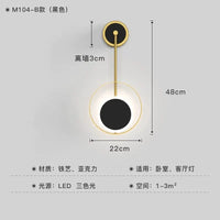 Applique Murale LED Design Scandinave Moderne | Marco Lucetti Noir B / Lumière blanche