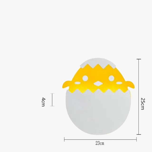 Applique murale LED dinosaure œuf pour chambre d'enfant - Modèle duveteux | Marco Lucetti