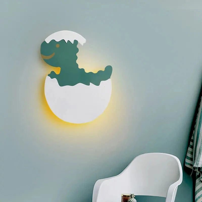 Applique murale LED dinosaure œuf pour chambre d'enfant - Modèle duveteux | Marco Lucetti