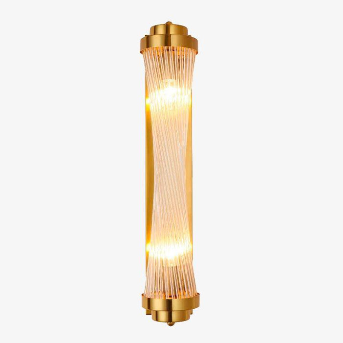 Applique murale LED doré avec élégante lampe en verre