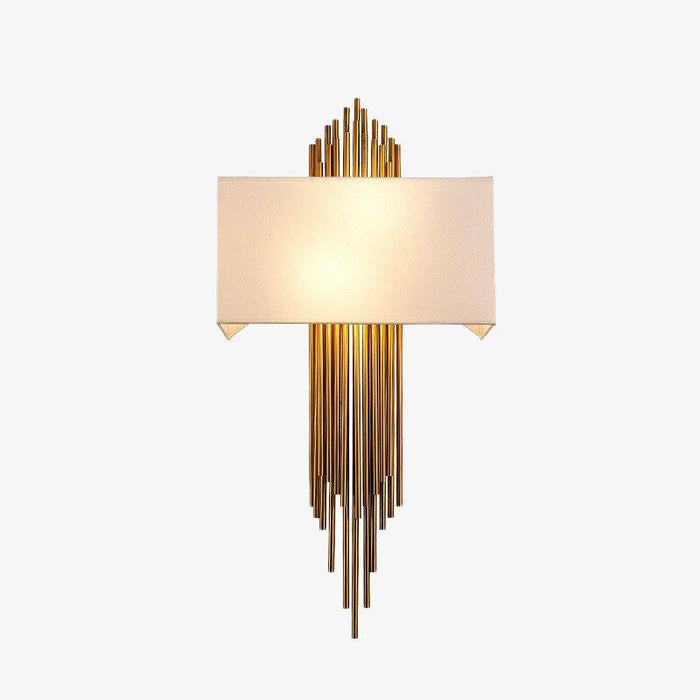 Applique murale LED dorée avec abat-jour blanc de luxe | Marco Lucetti