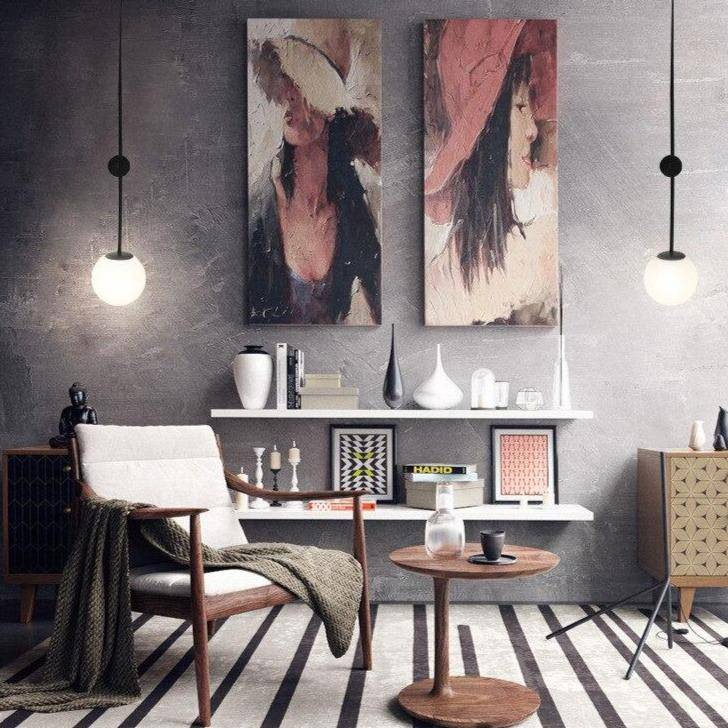 Applique murale LED dorée avec boule en verre	blanc | Marco Lucetti