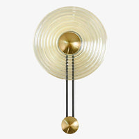 Applique murale LED dorée avec disque en verre - Style Loft | Marco Lucetti