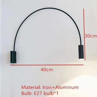 Applique Murale LED Dorée Courbée | Marco Lucetti B-Noir / Lumière chaude