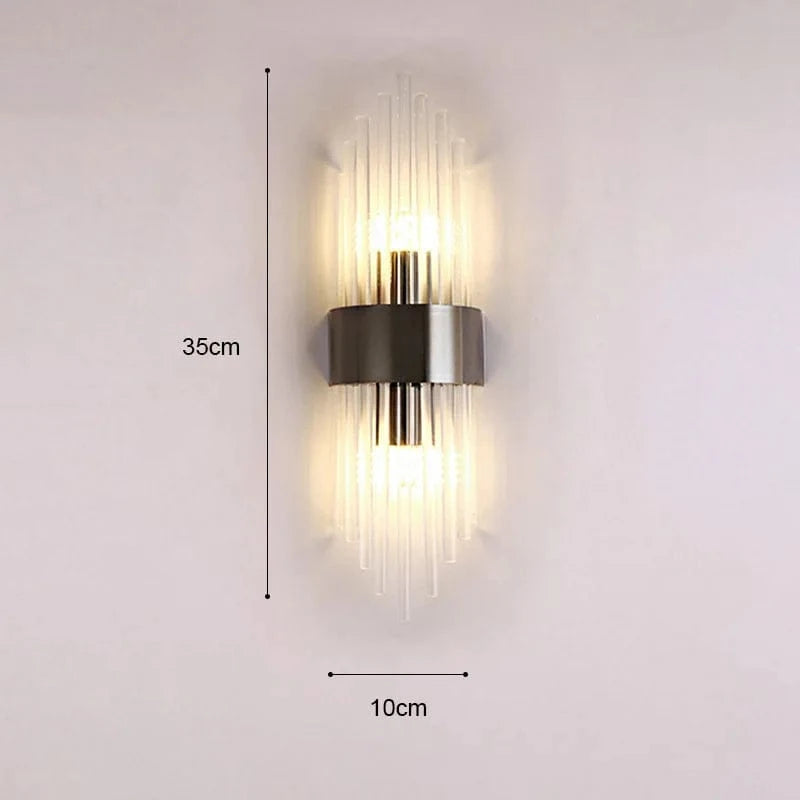 Applique Murale LED Dorée de Luxe | Marco Lucetti C 35cm Noir / Blanc chaud (2700-3500K)