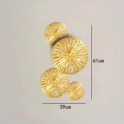 Applique Murale LED Dorée - Design Moderne Pour une Décoration Intérieure Glamour | Marco Lucetti 4 têtes A / Lumière blanche