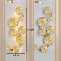 Applique Murale LED Dorée - Design Moderne Pour une Décoration Intérieure Glamour | Marco Lucetti 8 têtes / Lumière blanche