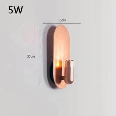 Applique murale LED dorée - Élégance ovale | Marco Lucetti Or rose / Blanc chaud (2700-3500K)