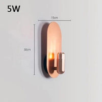 Applique murale LED dorée - Élégance ovale | Marco Lucetti Or rose / Blanc chaud (2700-3500K)