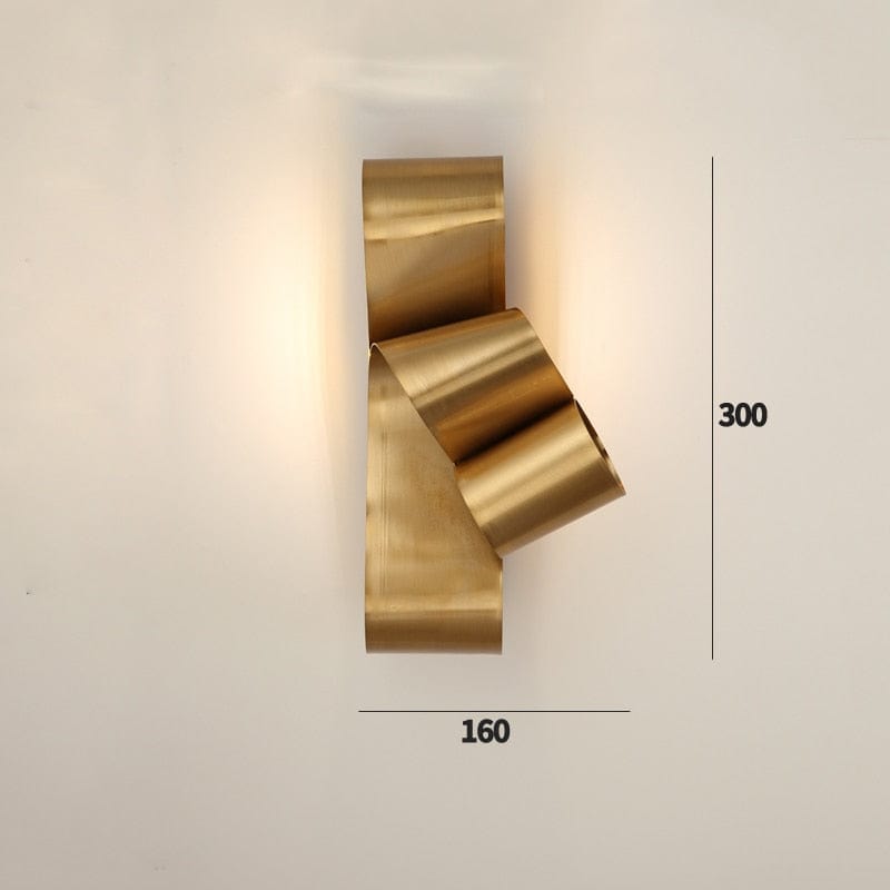 Applique murale LED dorée en forme de nœud Bowie | Marco Lucetti