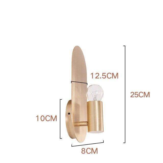 Applique murale LED dorée en métal arrondi | Marco Lucetti