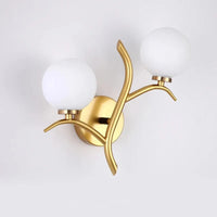 Applique murale LED dorée en métal et verre nordique postmoderne pour café loft | Marco Lucetti