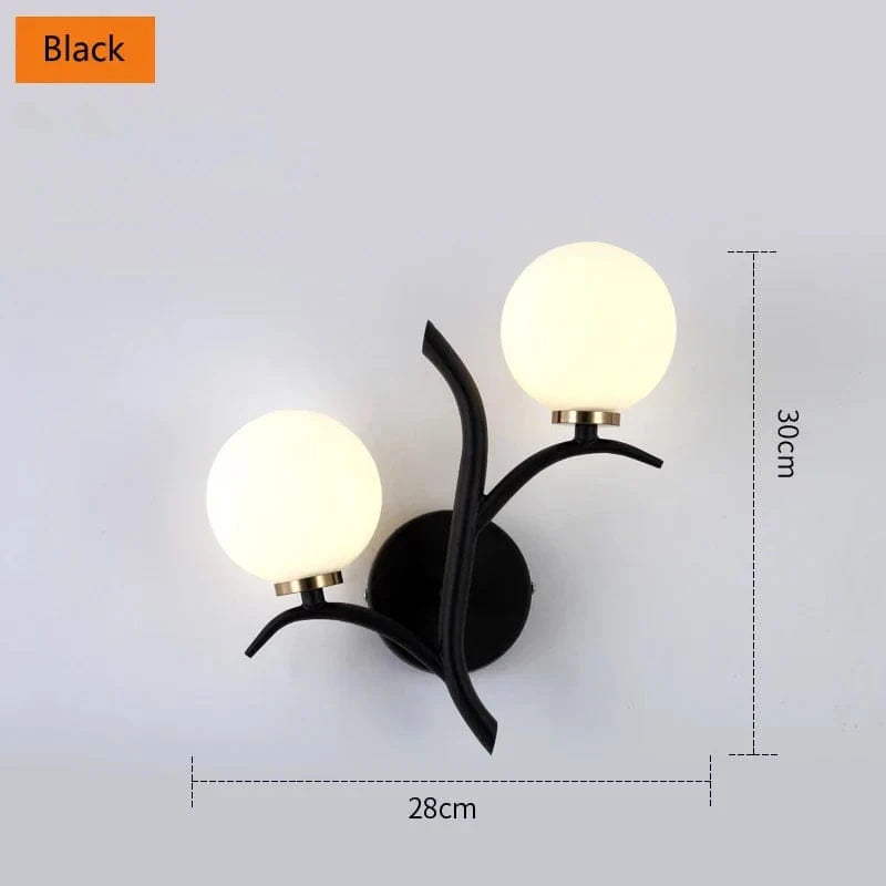 Applique murale LED dorée en métal et verre nordique postmoderne pour café loft | Marco Lucetti Noir / CHINE