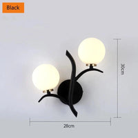 Applique murale LED dorée en métal et verre nordique postmoderne pour café loft | Marco Lucetti Noir / CHINE