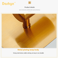 Applique Murale LED Dorée en Verre avec Plaque Ronde | Marco Lucetti