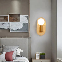 Applique Murale LED Dorée en Verre avec Plaque Ronde | Marco Lucetti