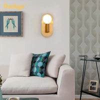 Applique Murale LED Dorée en Verre avec Plaque Ronde | Marco Lucetti