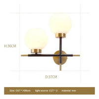 Applique murale LED dorée "Lumière d'Or" | Marco Lucetti 2 lampes - gauche