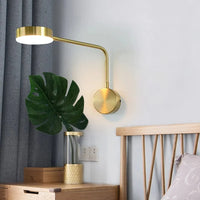 Applique murale LED dorée moderne minimaliste, angle réglable | Marco Lucetti
