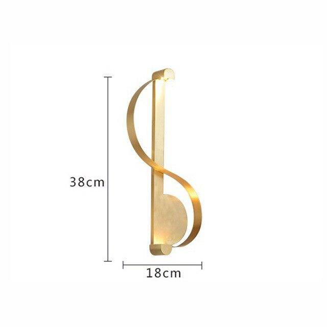 Applique murale LED dorée Moma design | Marco Lucetti