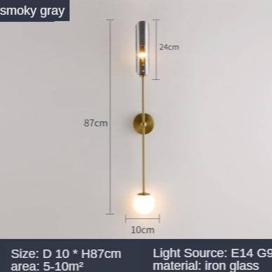 Applique murale LED dorée Nordic | Marco Lucetti Gris fumé / Froide